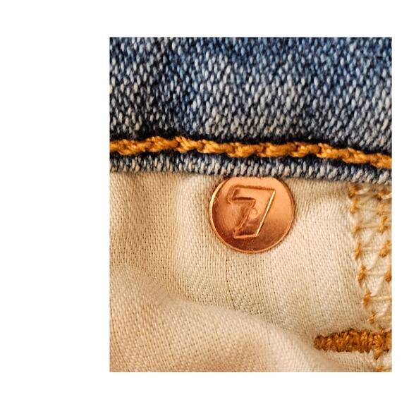 7 For All Mankind Mid Roll Short, Denim Jeans Shorts,  Sz 26 or Sz 4 NWT, NEW - Picture 9 of 10